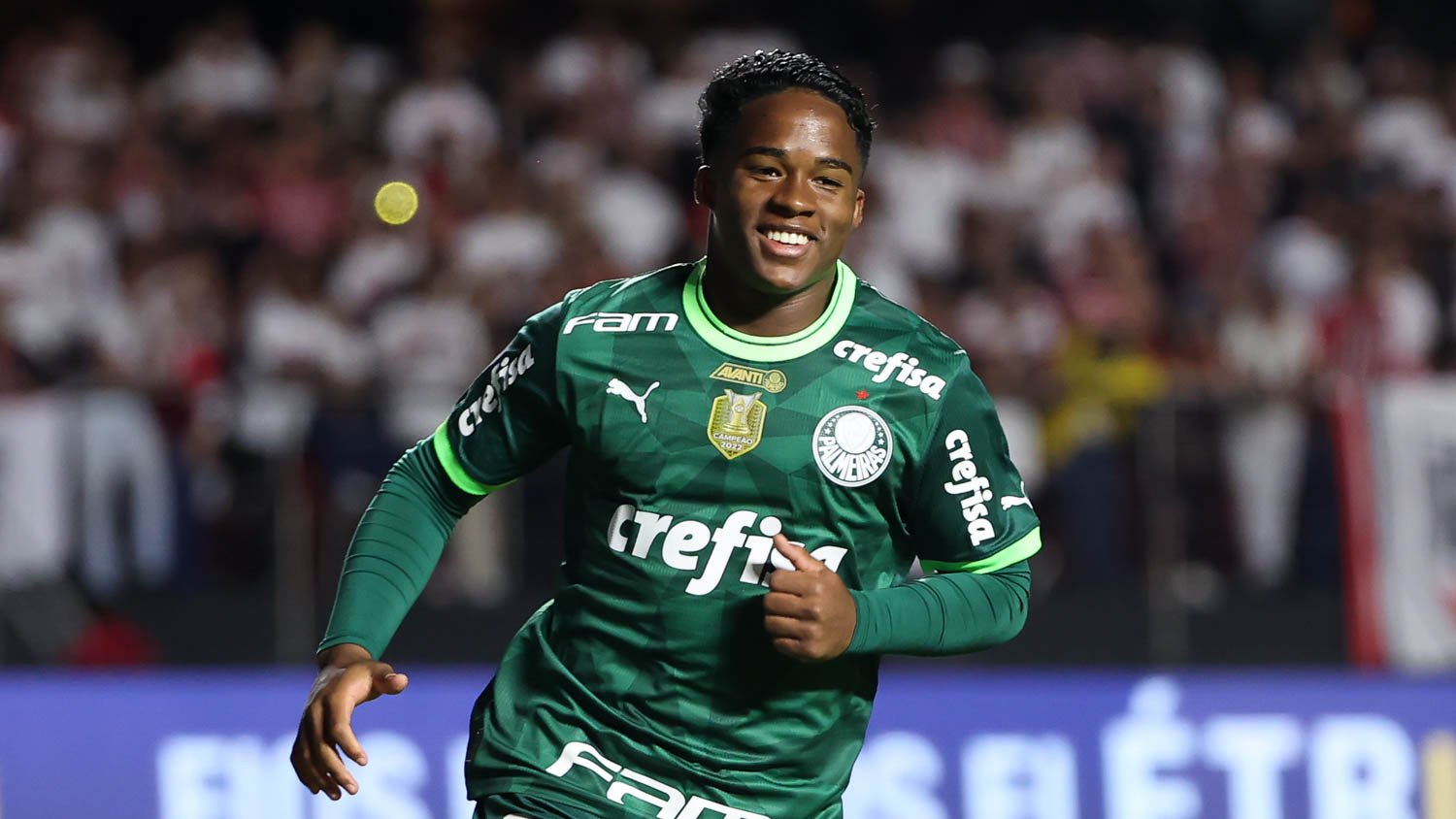 Endrick em campo pelo Palmeiras Foto: Cesar Greco/Palmeiras