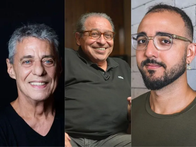 Chico Buarque, Ruy Castro e Raphael Montes são finalistas do Prêmio Jabuti 2025 Crédito: Reprodução