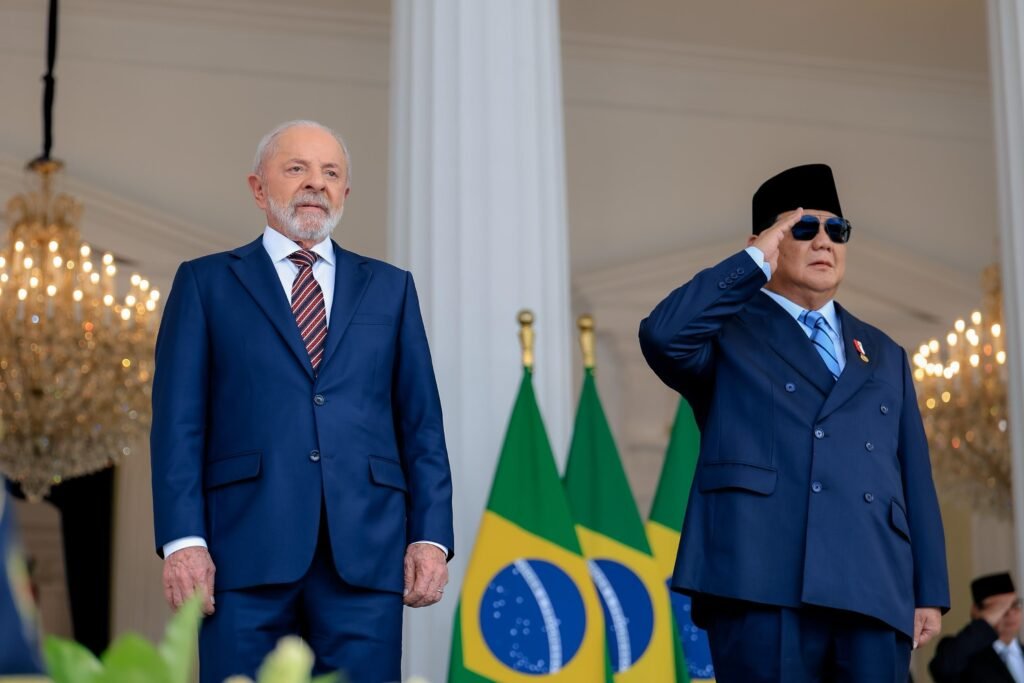 Recebido pelo presidente Prabowo Subianto, da Indonésia. Esta é a primeira visita de um presidente brasileiro a este país desde 2008 - Foto: Ricardo Stuckert