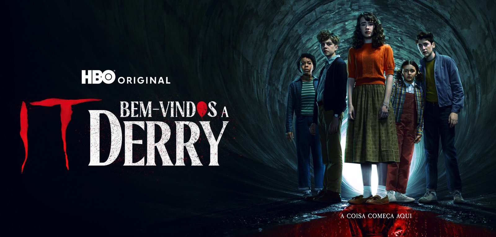 Pôster oficial da série de terror de Pennywise, o palhaço dançarino - Foto: Reprodução/HBO Max