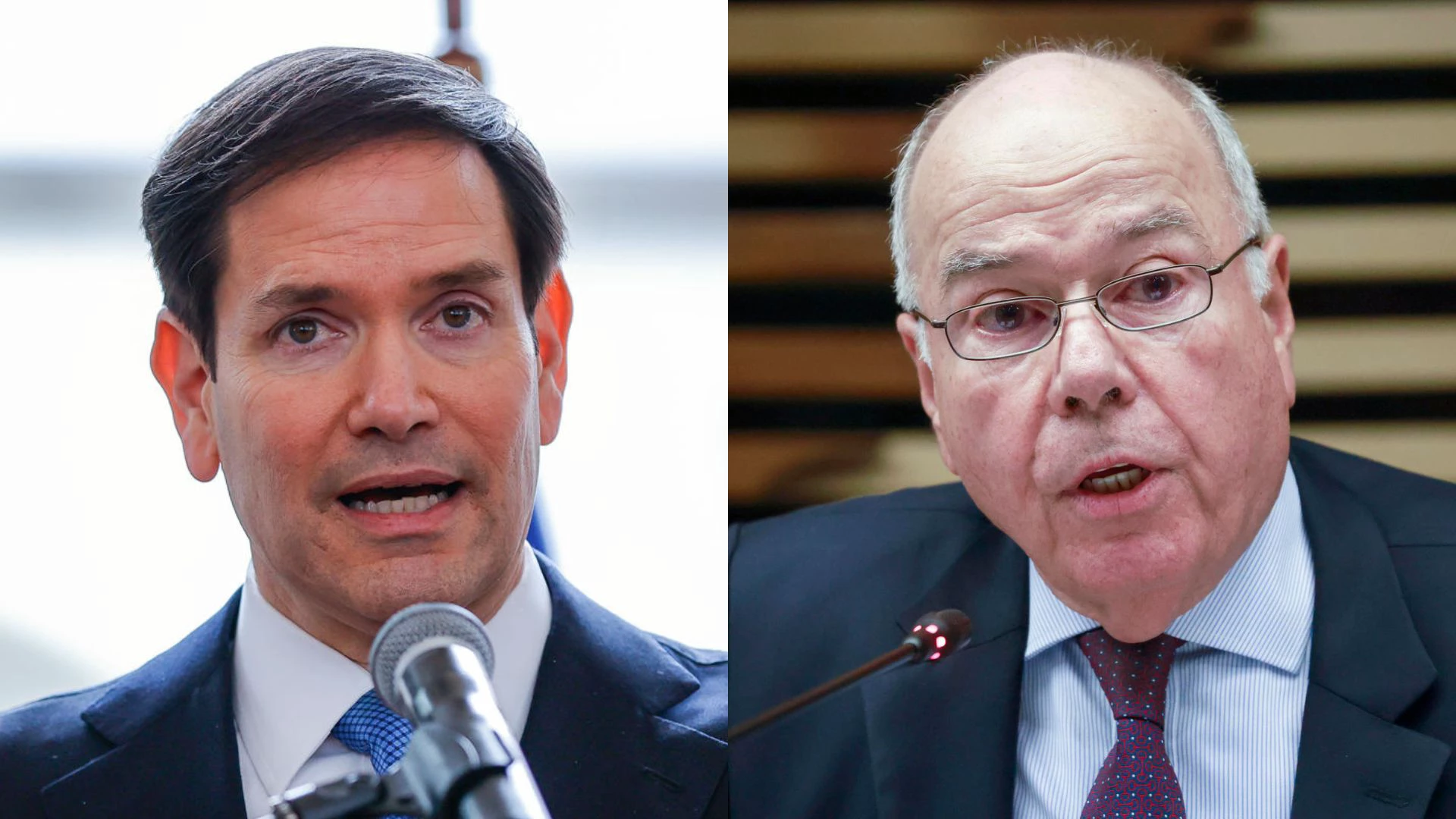 Marco Rubio e Mauro Vieira Fotos: EFE/José Jácome/EFE/Sebastiao Moreira