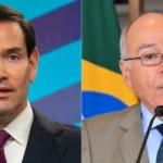 O secretário de Estado dos EUA, Marco Rubio, e o chanceler Mauro Vieira - Foto: Freddie Everett/State Departament/Carlos Cruz/MRE