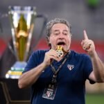 Julio Casares tem gestão marcada por títulos importantes, mas também pelo aumento do déficit financeiro do São Paulo FC - Foto: Divulgação/Rubens Chiri