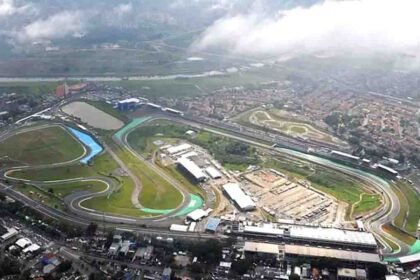 Vista aérea do circuito de Interlagos - Foto: Reprodução/Red Bull