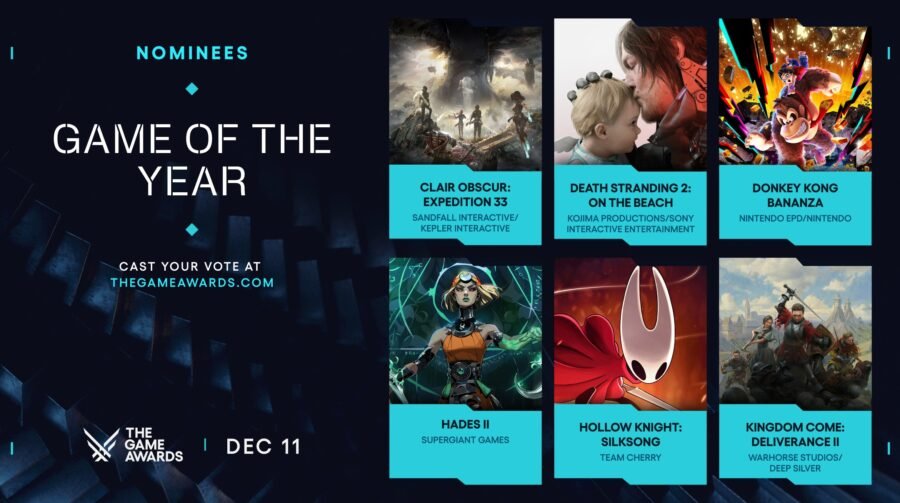 Indicados ao maior prêmio do "The Game Awards 2025"- Foto: Divulgação/The Game Awards