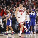 Chichaco Bulls e Philadelphia 76ers - Foto: Kamil Krzaczynski/Imagn Images