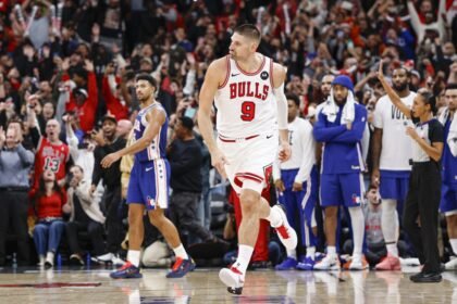 Chichaco Bulls e Philadelphia 76ers - Foto: Kamil Krzaczynski/Imagn Images