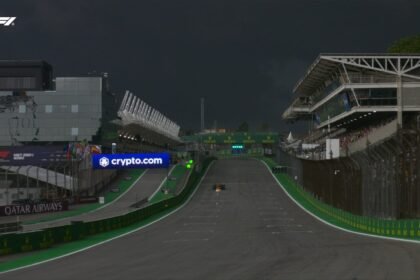 Em 2023, temporal forçou bandeira vermelha na classificação do GP de São Paulo - Foto: @f1/Twitter