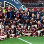 © Getty ImagesFlamengo comemorando título sobre o Pyramids. Foto: Getty Images/Getty Images