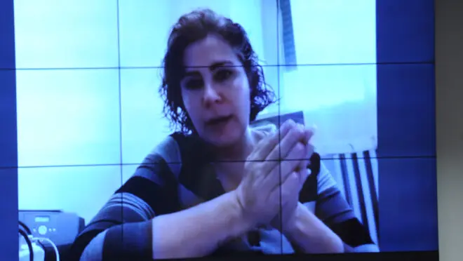 A deputada Carla Zambelli (PL-SP), presa na Itália, em audiência na CCJ da Câmara - Foto: Renato Araújo/Câmara dos Deputados