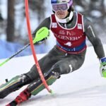 Lucas Pinheiro Braathen, do Brasil, na etapa da Copa do Mundo de esqui alpino em Levi, Finlândia - Foto: Christophe Pallot/Agence Zoom/Getty Images