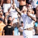 Gabigol marcou em sua reestreia pelo Santos, na primeira rodada do Paulistão – Foto: Raul Barreta/Santos FC