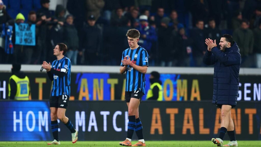 Jogadores da Atalanta após derrota para a Internazionale