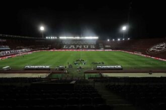 Vista do estádio Néstor Díaz Pérez antes de jogo entre Lanús e Boca Juniors ALEJANDRO PAGNI/AFP via Getty Images