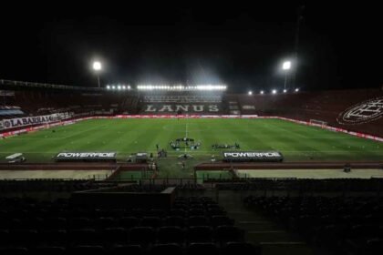 Vista do estádio Néstor Díaz Pérez antes de jogo entre Lanús e Boca Juniors ALEJANDRO PAGNI/AFP via Getty Images