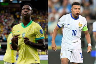 Vinicius Jr. e Kylian Mbappé