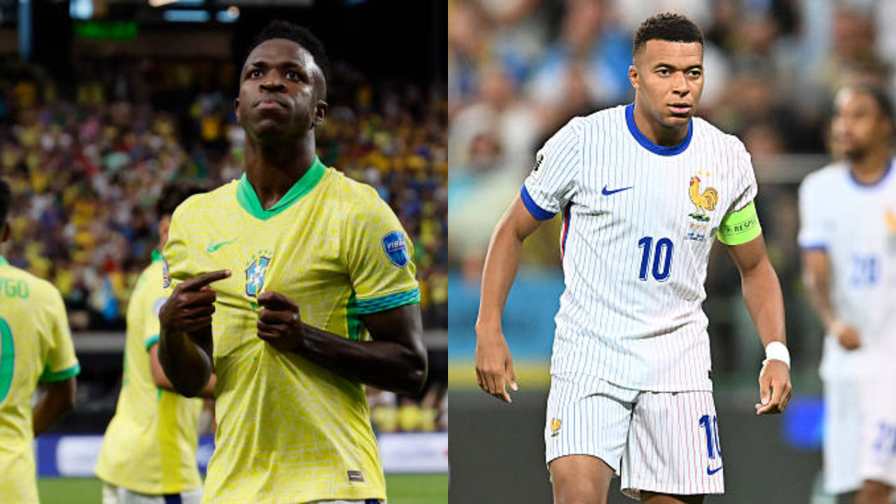 Vinicius Jr. e Kylian Mbappé