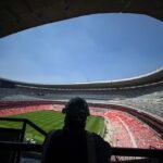 Estádio Azteca, palco da abertura da Copa do Mundo de 2026, será reinaugurado neste sábado — Foto: AFP