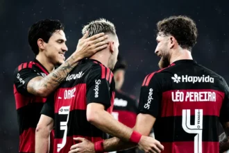 Flamengo comemora gol contra o Remo Foto: Gilvan de Souza/ Flamengo