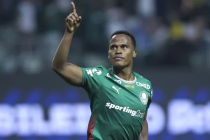 Arias comemora gol pelo Palmeiras - Foto: Alexandre Schneider