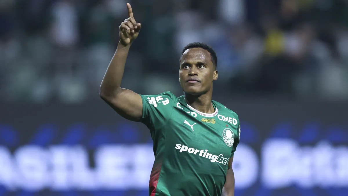 Arias comemora gol pelo Palmeiras - Foto: Alexandre Schneider