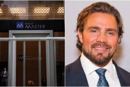 Fachada do Banco Master na Faria Lima e Daniel Vorcaro - Foto: Reprodução/Amanda Perobelli