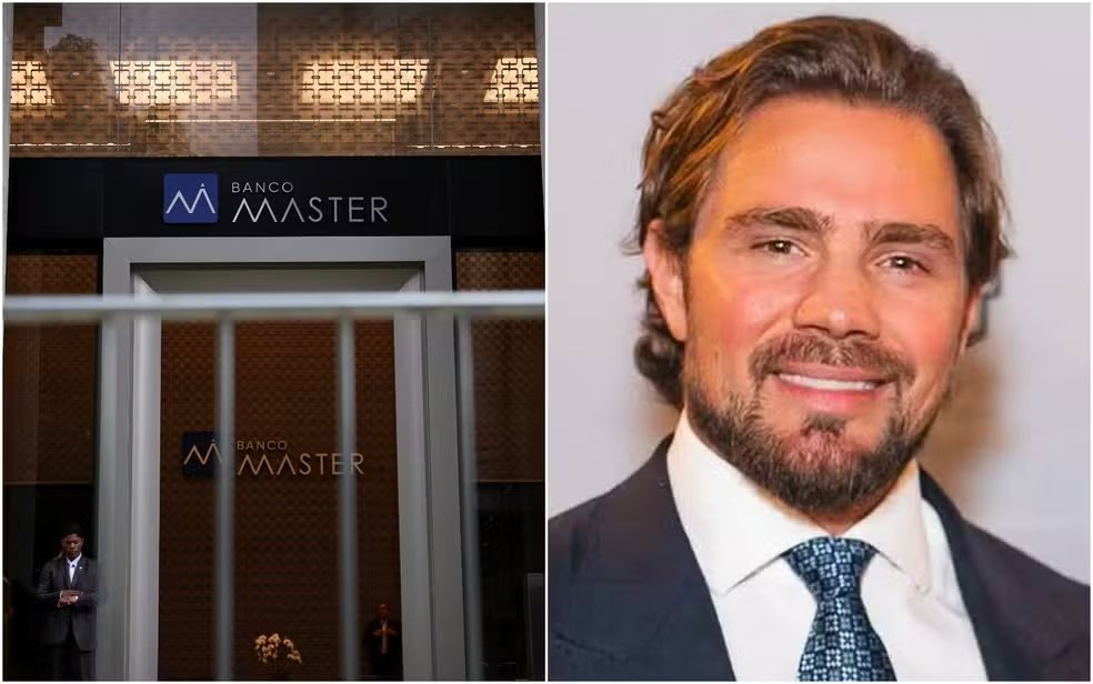 Fachada do Banco Master na Faria Lima e Daniel Vorcaro - Foto: Reprodução/Amanda Perobelli