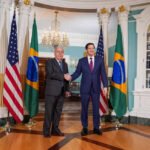 Marco Rubio e Mauro Vieira após reunião em 13 de novembro de 2025 - Foto: Reprodução/X