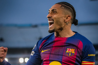 Raphinha foi o grande nome do confronto | Reprodução/X/@Barcelona