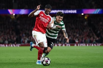 Arsenal e Sporting disputam as quartas de final da Champions - Imagem: Adrian Dennis/AFP