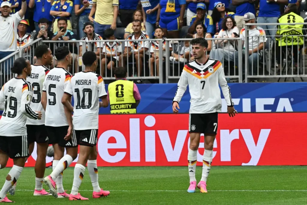 Alemanha no jogo contra Curaçao Foto: RONALDO SCHEMIDT / AFP