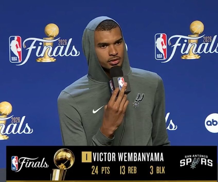 Wembanyama após San Antonio Spurs e New York Knicks pelo jogo 4 das finais da NBA