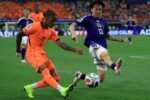 Segundo tempo eletrizante marcou duelo entre Holanda e Japão, em Dallas Foto: Takuya Matsumoto / The Yomiuri Shimbun via AFP