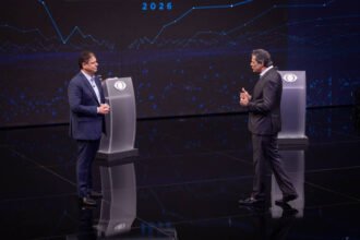 Debate entre Haddad e Tarcísio na Band - Foto: Renato Pizzutto/Band