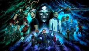 Arte de Vingadores: Doutor Destino com os principais personagens - Foto: Reprodução/X (Twitter)