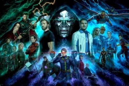 Arte de Vingadores: Doutor Destino com os principais personagens - Foto: Reprodução/X (Twitter)
