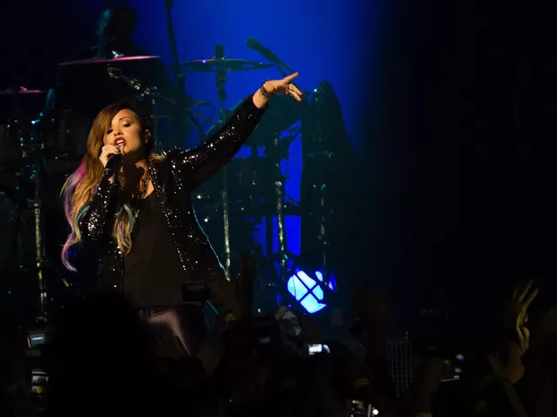 A cantora americana Demi Lovato durante show, em 2014, na zona sul da capital paulista - Foto: Adriana Spaca/Brazil Photo Press/Estadão Conteúdo