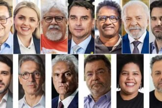 Montagem com todos os candidatos à presidência de 2026 - Foto: Reprodução/Folha de SP